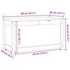 vidaXL Storage Box White 80x40x45.5 cm Solid Wood Pine