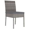 vidaXL 7 Piece Garden Dining Set Poly Rattan Grey