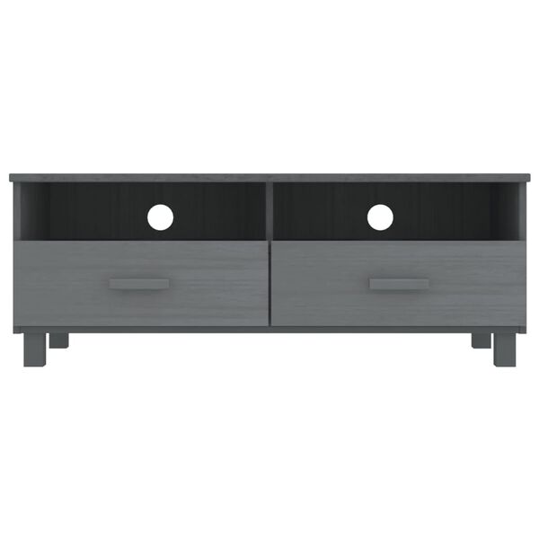 vidaXL TV Cabinet HAMAR Dark Grey 106x40x40 cm Solid Wood Pine