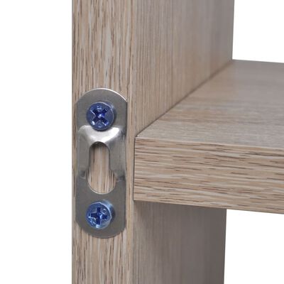 vidaXL Floating Wall Display Shelf 8 Compartments Oak Colour, oak vidaXL Floating Wall Display Shelf 8 Compartments Oak Colour