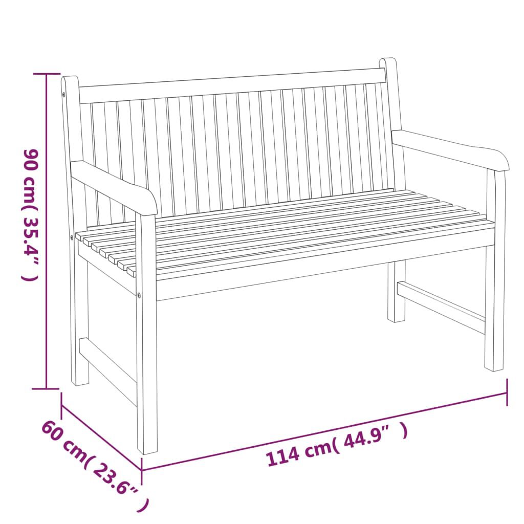 vidaXL 3 Piece Garden Dining Set Solid Wood Teak