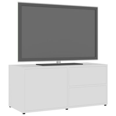 vidaXL TV Cabinet White 80x34x36 cm Engineered Wood, white vidaXL TV Cabinet White 80x34x36 cm Engineered Wood