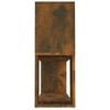vidaXL Book Cabinet Smoked Oak 100x24x63 cm Engineered Wood