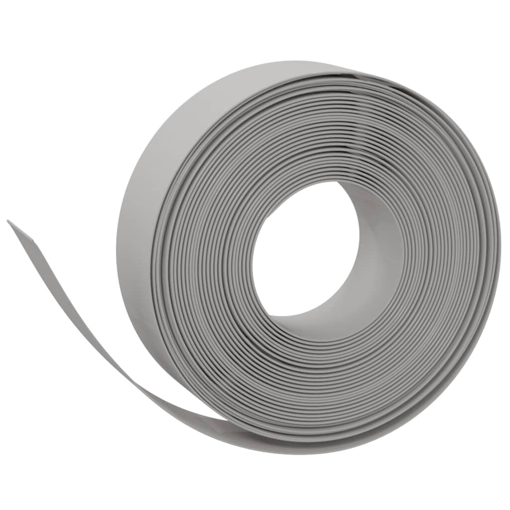 vidaXL Garden Edgings 5 pcs Grey 10 m 15 cm Polyethylene