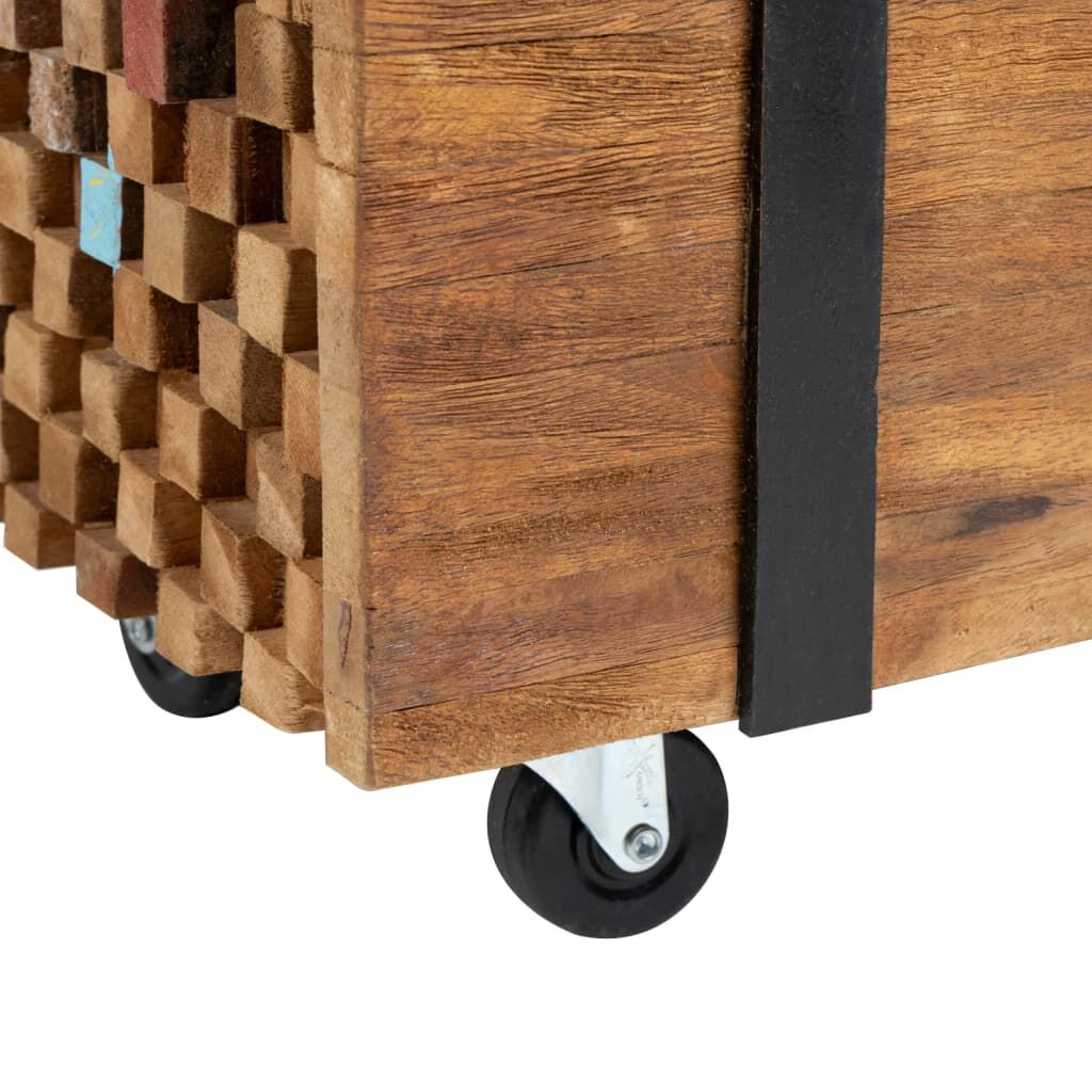vidaXL TV Stand 110x30x32.5 cm Solid Teak Wood