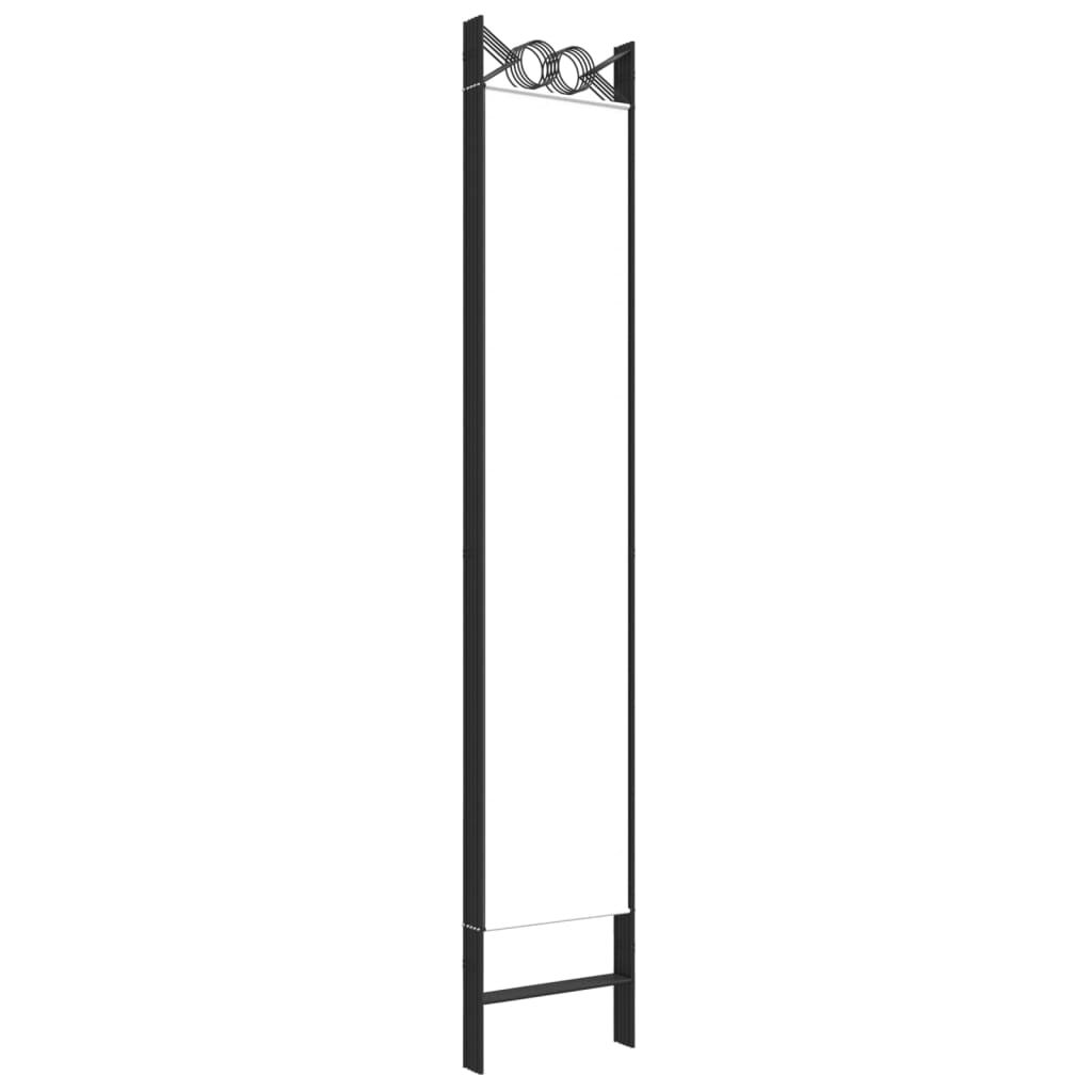vidaXL 5-Panel Room Divider White 200x220 cm Fabric