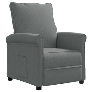vidaXL Recliner Chair Dark Grey Fabric