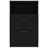 vidaXL Bedside Cabinets 2 pcs Black Engineered Wood