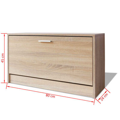 vidaXL Shoe Storage Bench Oak 80x24x45 cm, oak vidaXL Shoe Storage Bench Oak 80x24x45 cm