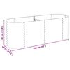 vidaXL Garden Raised Bed 240x80x81 cm Galvanised Steel Grey