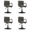vidaXL Swivel Dining Chairs 4 pcs Dark Grey Velvet