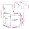 vidaXL Recliner Chair Dark Brown Fabric