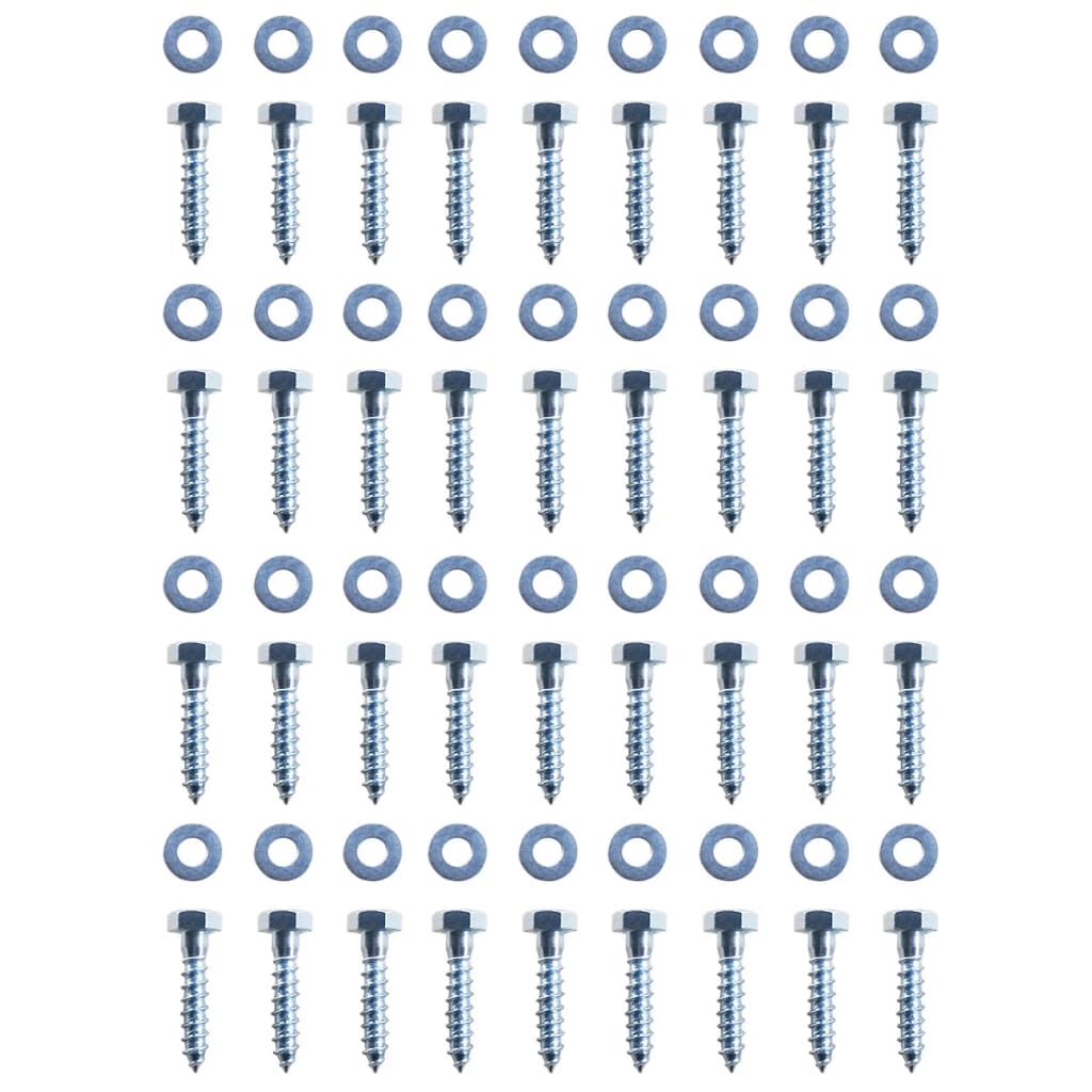 vidaXL L-shaped Ground Anchors 12 pcs Galvanised Steel 5x5x50 cm