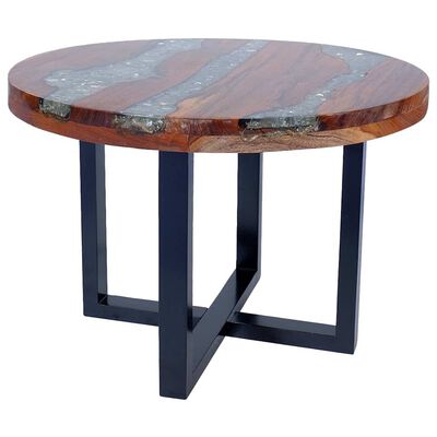 vidaXL Coffee Table Teak Resin 60 cm,  vidaXL Coffee Table Teak Resin 60 cm