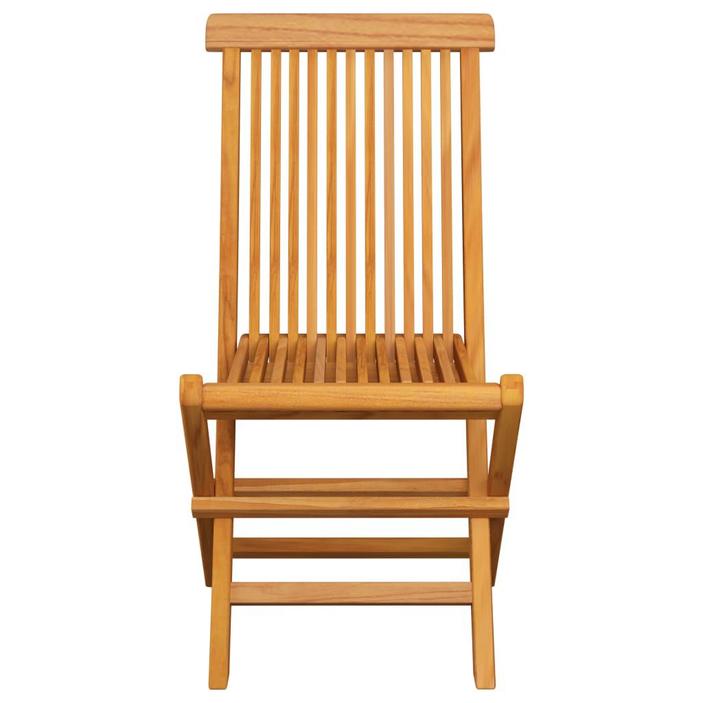 vidaXL Folding Garden Chairs 6 pcs Solid Teak Wood