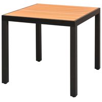vidaXL Garden Table Brown 80x80x74 cm Aluminium and WPC,  vidaXL Garden Table Brown 80x80x74 cm Aluminium and WPC