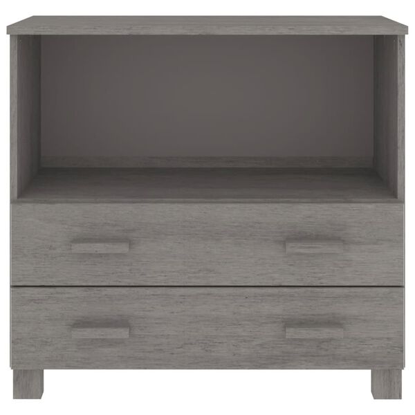 vidaXL Sideboard HAMAR Light Grey 85x35x80 cm Solid Wood Pine