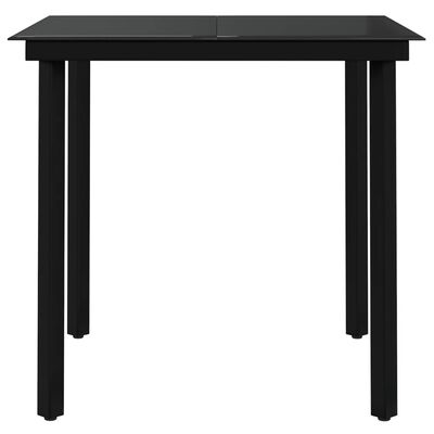 vidaXL 5 Piece Garden Dining Set Grey and Black, grey and black vidaXL 5 Piece Garden Dining Set Grey and Black