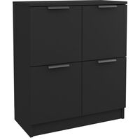 vidaXL Sideboard Black 60x30x70 cm Engineered Wood, black vidaXL Sideboard Black 60x30x70 cm Engineered Wood