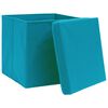 vidaXL Storage Boxes with Lids 4 pcs Baby Blue 32x32x32 cm Fabric