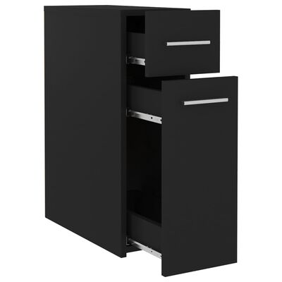 vidaXL Apothecary Cabinet Black 20x45.5x60 cm Engineered Wood, black vidaXL Apothecary Cabinet Black 20x45.5x60 cm Engineered Wood