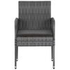 vidaXL 7 Piece Outdoor Dining Set Poly Rattan Grey