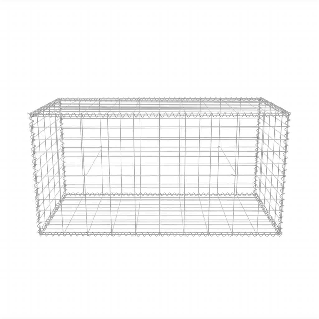 vidaXL Gabion Basket Galvanised Steel 100x50x50 cm
