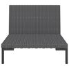 vidaXL 8 Piece Garden Lounge Set with Cushions Poly Rattan Dark Grey
