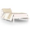 vidaXL Day Bed | White | Solid pine wood | Single | Convertible