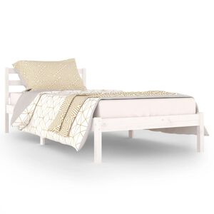 vidaXL Day Bed | White | Solid pine wood | Single | Convertible