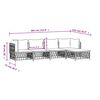vidaXL 5 Piece Garden Lounge Set with Cushions White Steel