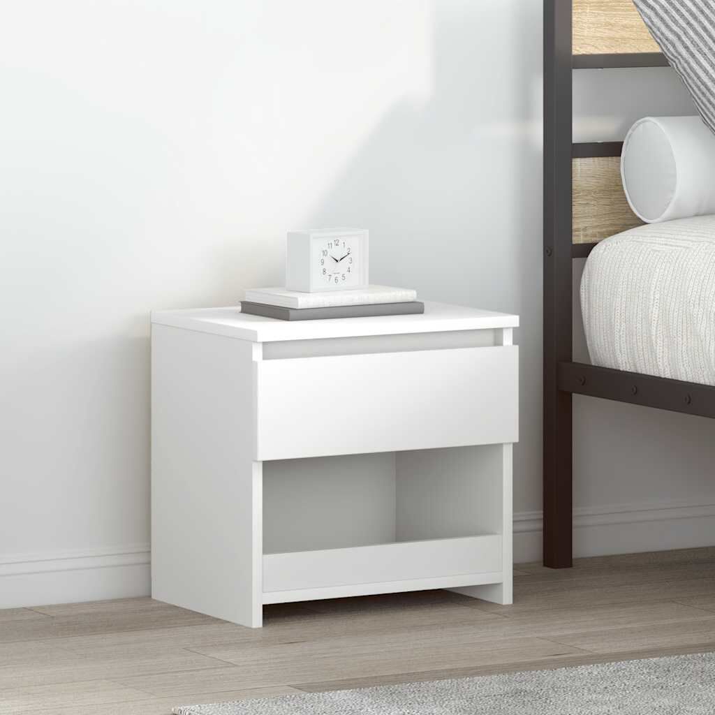 vidaXL Bedside Cabinets 2 pcs White 40x30x39 cm Engineered Wood