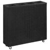 vidaXL Garden Raised Bed | Black | Poly Rattan | Medium