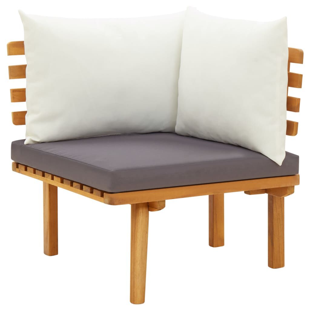 vidaXL 4 Piece Garden Lounge Set with Cushions Solid Wood Acacia