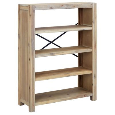 vidaXL 4-Tier Bookcase 80x30x110 cm Solid Wood Acacia,  vidaXL 4-Tier Bookcase 80x30x110 cm Solid Wood Acacia