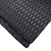 vidaXL 7 Piece Outdoor Bar Set with Cushions Poly Rattan Black