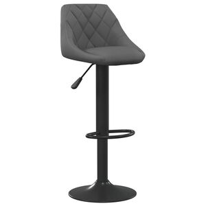 vidaXL Bar Stool Dark Grey Velvet