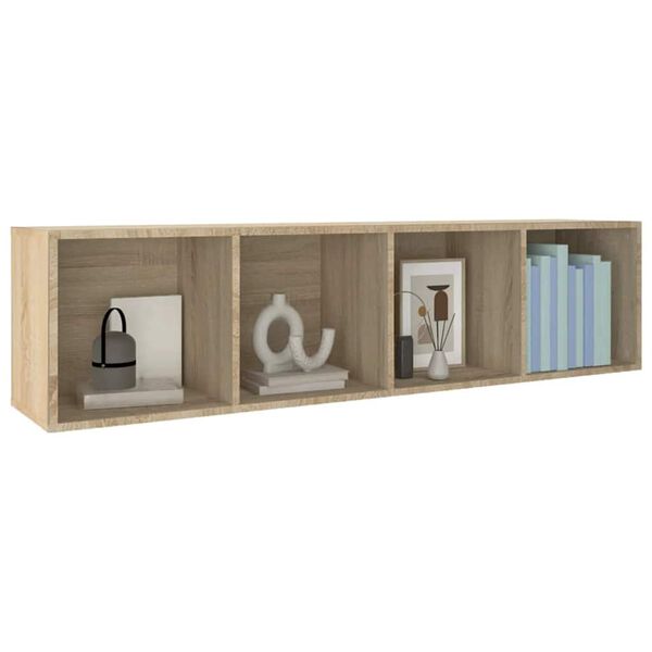 vidaXL Book Cabinet/TV Cabinet Sonoma Oak 36x30x143 cm Engineered Wood