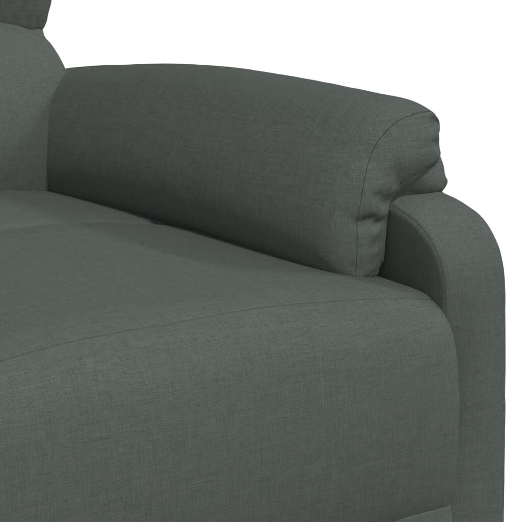 vidaXL Recliner Chair Dark Grey Fabric