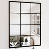 vidaXL Wall Mirror Black 80x60 cm Metal