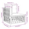 vidaXL Garden Corner Sofa with Cushions White Woven Fabric