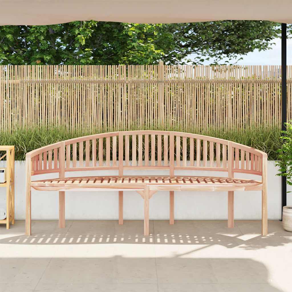 vidaXL Banana Bench 200 cm Solid Teak Wood