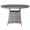 vidaXL 7 Piece Garden Dining Set Poly Rattan Anthracite & Grey
