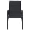vidaXL Garden Chairs 4 pcs Steel and Textilene Black