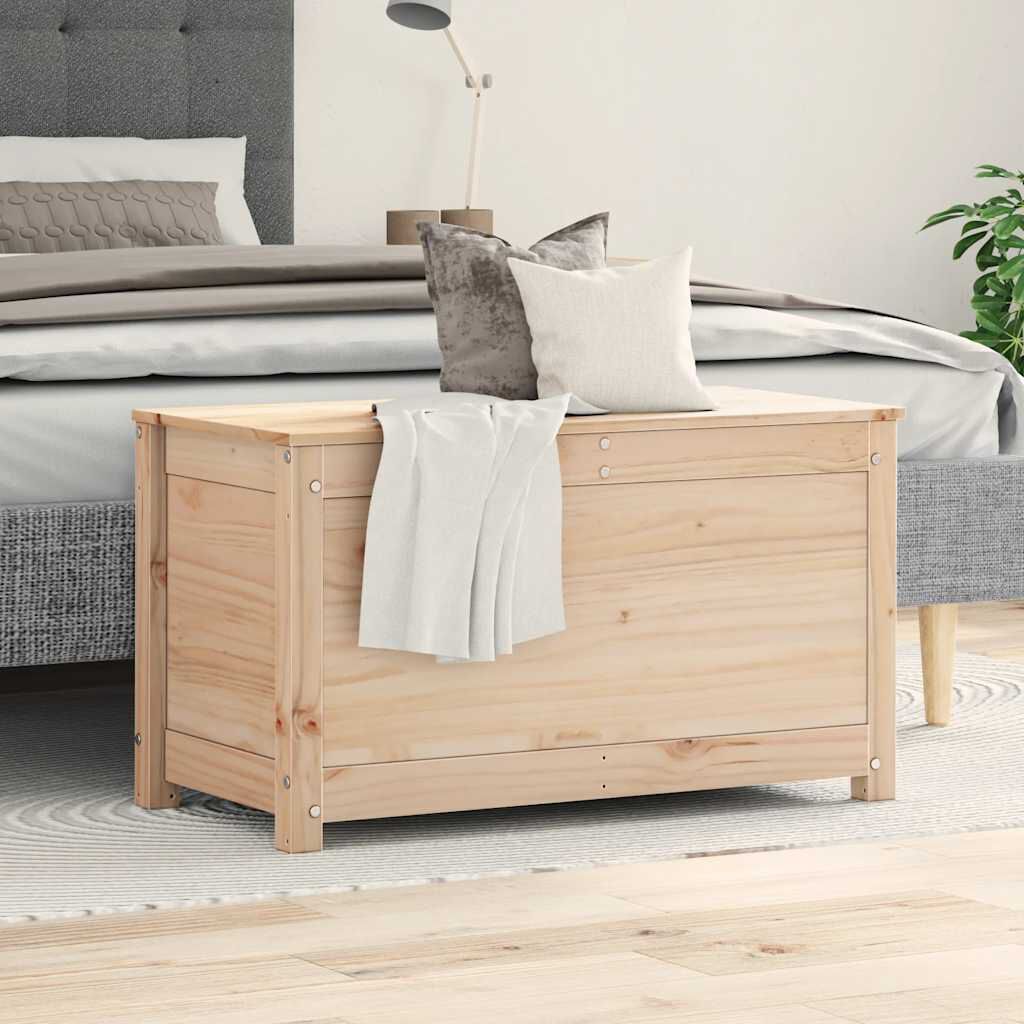 vidaXL Storage Box 80x40x45.5 cm Solid Wood Pine