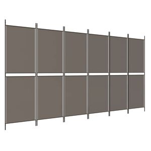 vidaXL 6-Panel Room Divider Anthracite 300x220 cm Fabric