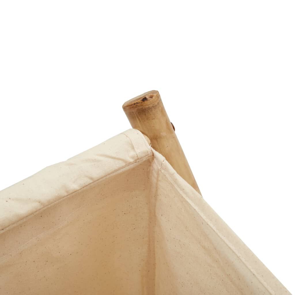 vidaXL Laundry Basket Cream White 45x55x63.5 cm Bamboo