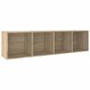 vidaXL Book Cabinet/TV Cabinet Sonoma Oak 36x30x143 cm Engineered Wood