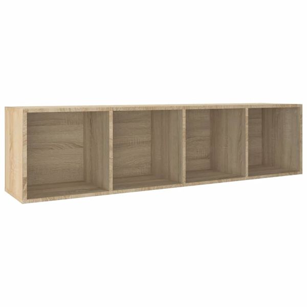 vidaXL Book Cabinet/TV Cabinet Sonoma Oak 36x30x143 cm Engineered Wood