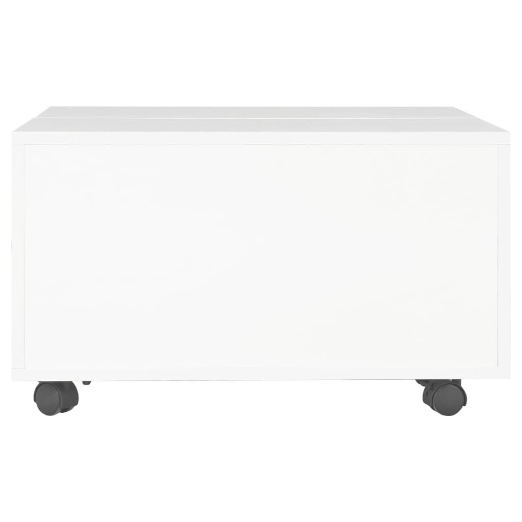 vidaXL Coffee Table High Gloss White 60x60x35 cm Engineered Wood